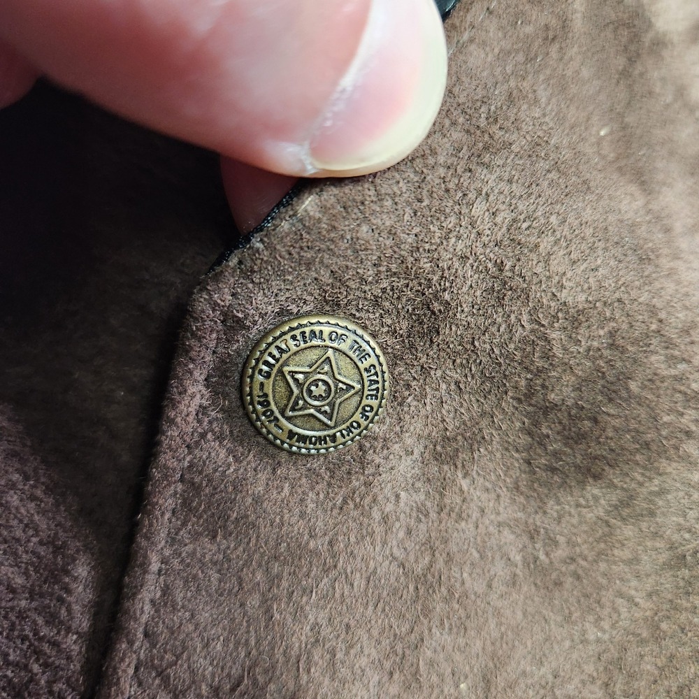 Scully Suede Leather Vest Men Large Brown Waistcoat Snap Button Western Cowboy - Picture 4 of 10